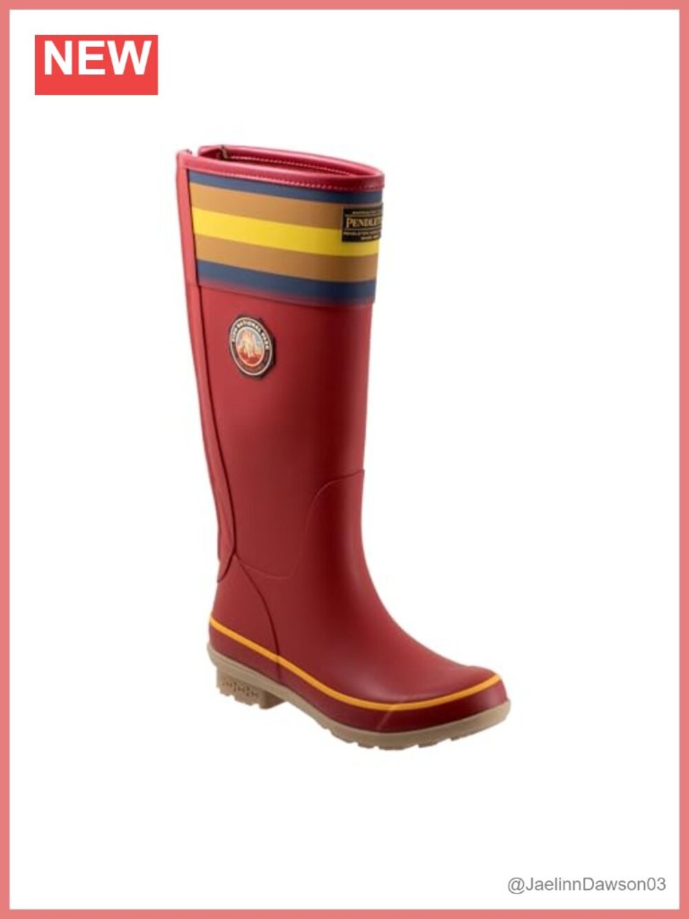Women's Tall Rain Boots Premium Rubber Adjustable Buckle Non-Slip Sole